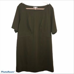 Dressbarn Olive Green Dress Size 18